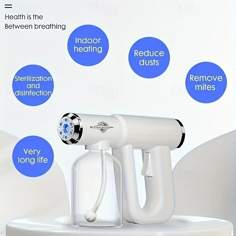 Handheld Rechargeable Nano Atomizer Steam Gun store with Blue Light