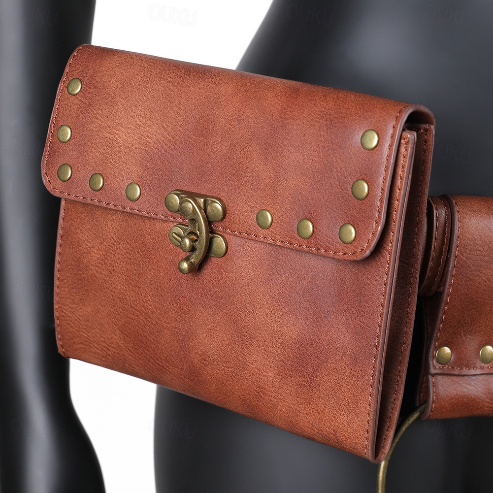 Pochette ceinture Viking en cuir marron. Sac à costumes GN médiéval. Accessoire barbare guerrier nordique - France Pochette ceinture Viking en cuir marron. Sac à costumes GN médiéval. Accessoire barbare guerrier nordique - France