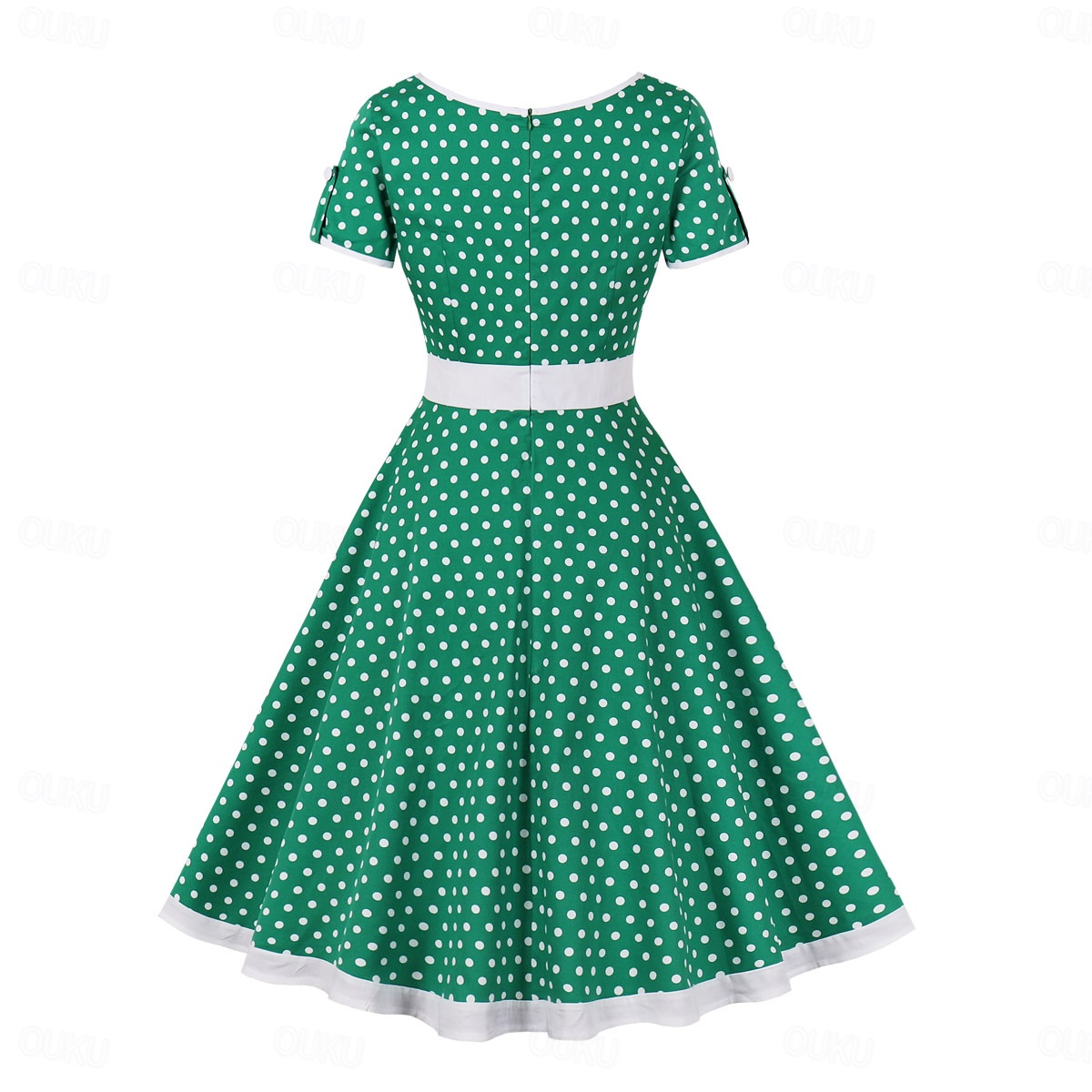 maxToonrain Dames 50s Jurken met Polka Dots, Vintage Cocktailjurk uit de Jaren 50, Feestjurk voor Volwassenen, L
