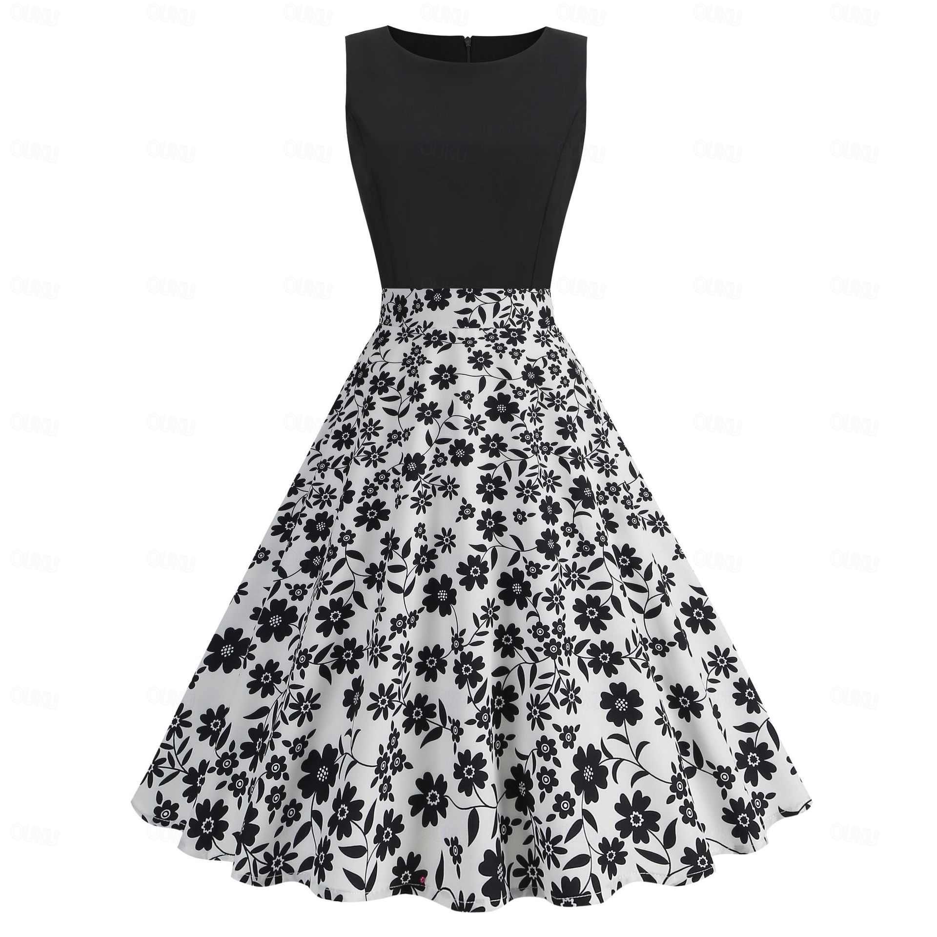 Retro Vintage 1950s Midi Dress A-Line Dress Swing Dress Floral Fancy Dress  Women's Masquerade Halloween Masquerade Date Adults' Dress Homecoming  Dresses 2026