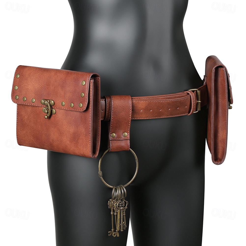 Sac banane,Sac de ceinture en cuir naturel pour hommes, Design Vintage, petit sac de taille