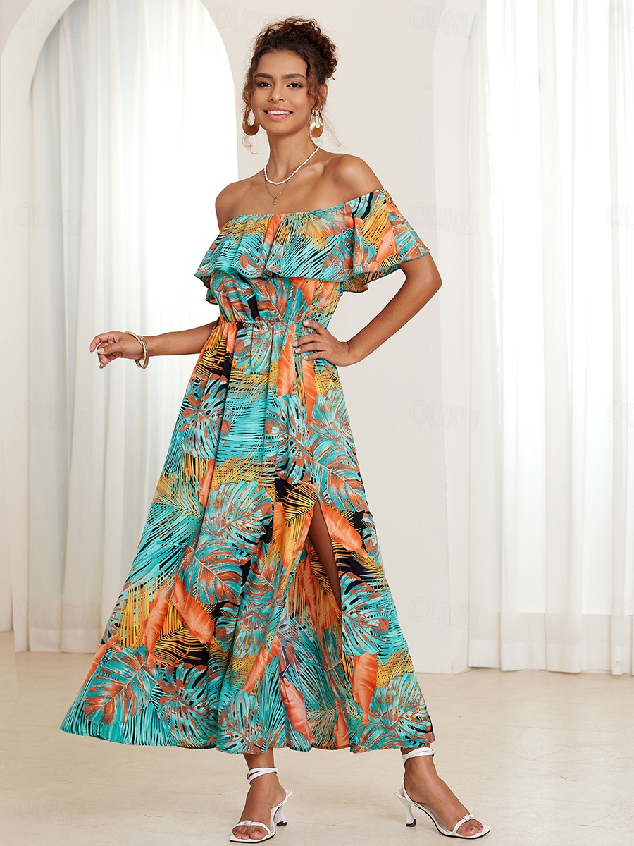 green tropical swing sleeveless midi dress FARM Rio Green Tropical Swing Sleeveless Midi Dress, Tropical Swing Green / M