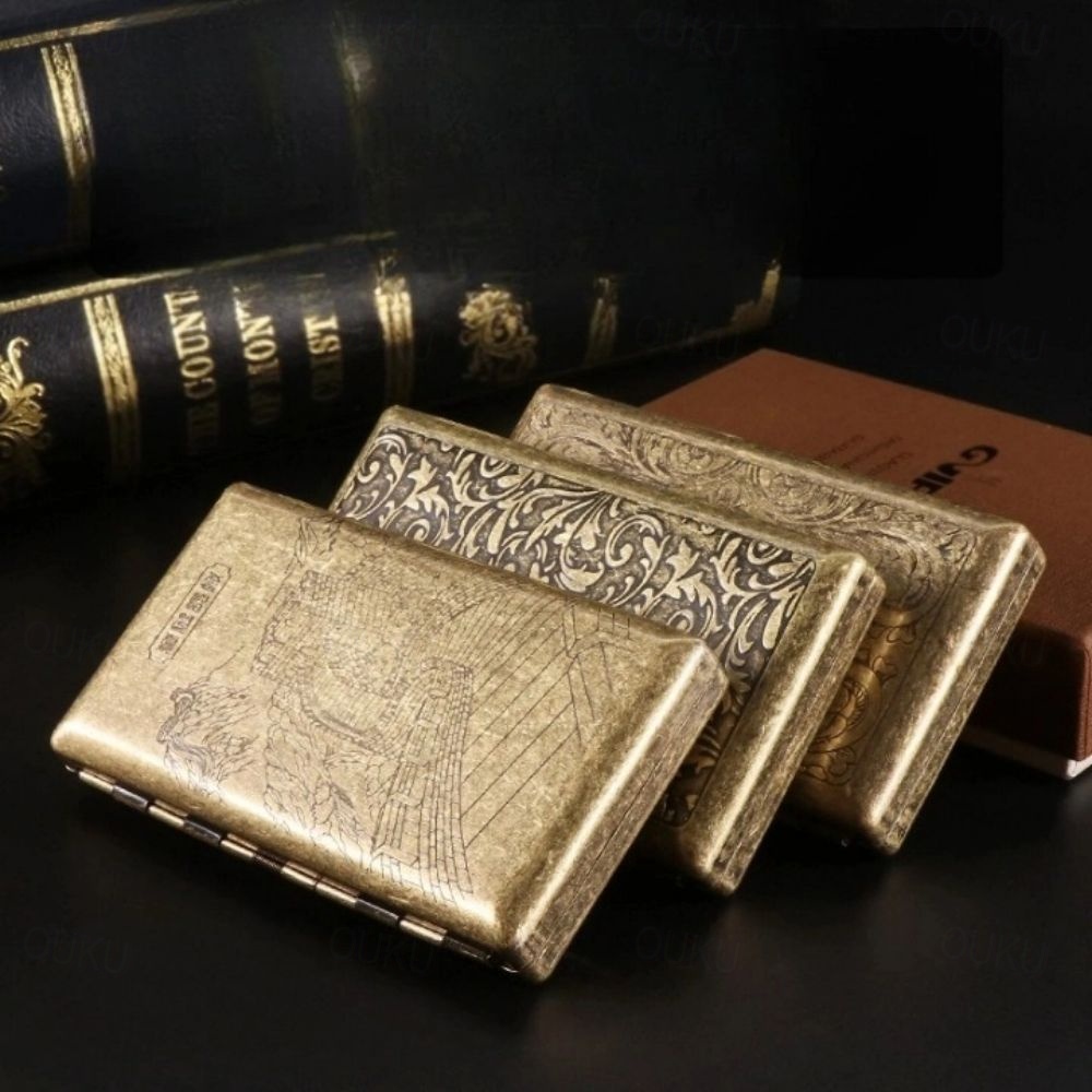 Vintage Cigarette Case, Holds 20 Cigarettes, Lightweight and Portable,  Double-Sided with Multiple Patterns, Accessory 2026