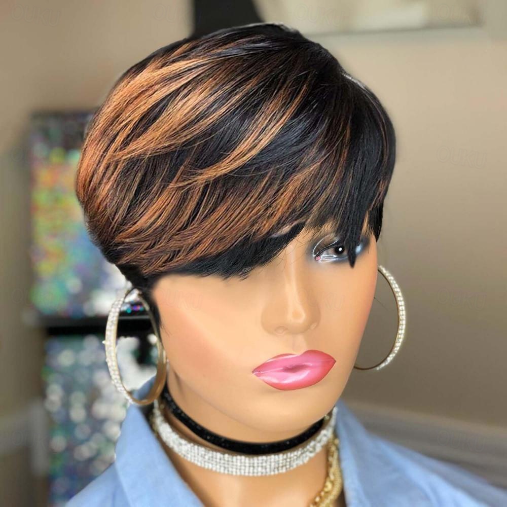 ATOZWIG Short Pixie Cut Human Hair Wig For Black Women – Glueless, Curly, Heat Resistant, 3 Inches