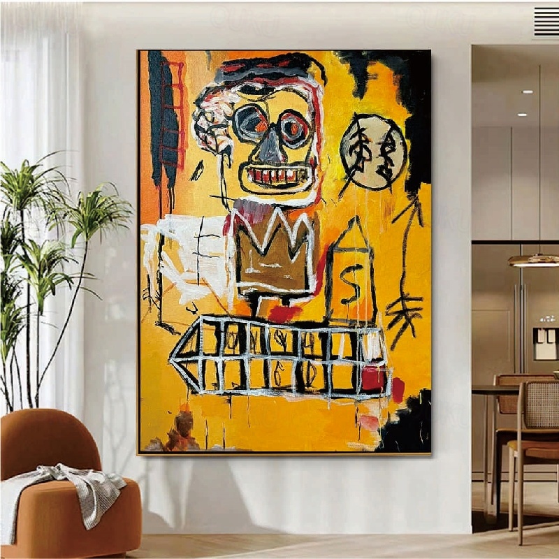 2026年 ポップアート油絵、手作りの質感のある抽象油絵、キャンバス