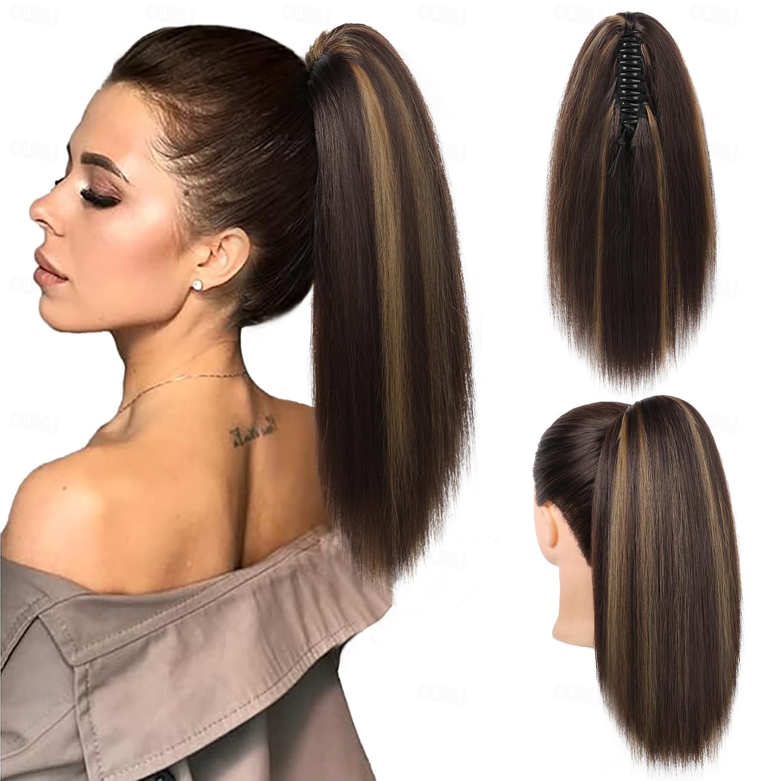 Ponytail extension on short hair best sale