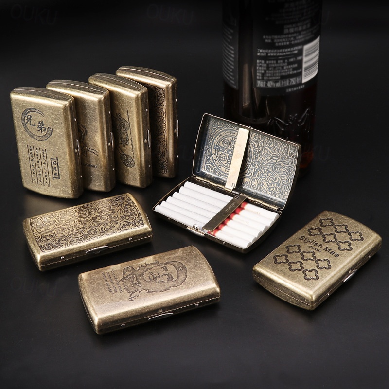 cigarette holder case metal Amazon.com: SAVORI Cigarette Case for Women Men, Metal Cigarette Holder  Bling Crystal Double Sided Cigarette Box for 20 Cigarettes Gift for Smoker  (AB) : Health & Household