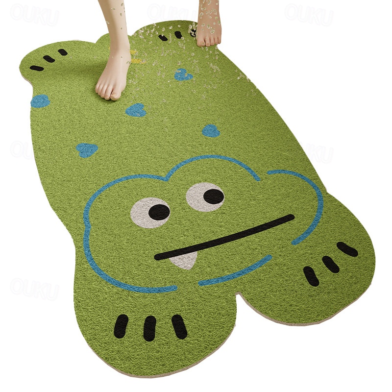 Grand Tapis De Douche En Luffa Antidérapant Anti-Moisissure PVC - Séchage Rapide Pour Salle De Bain