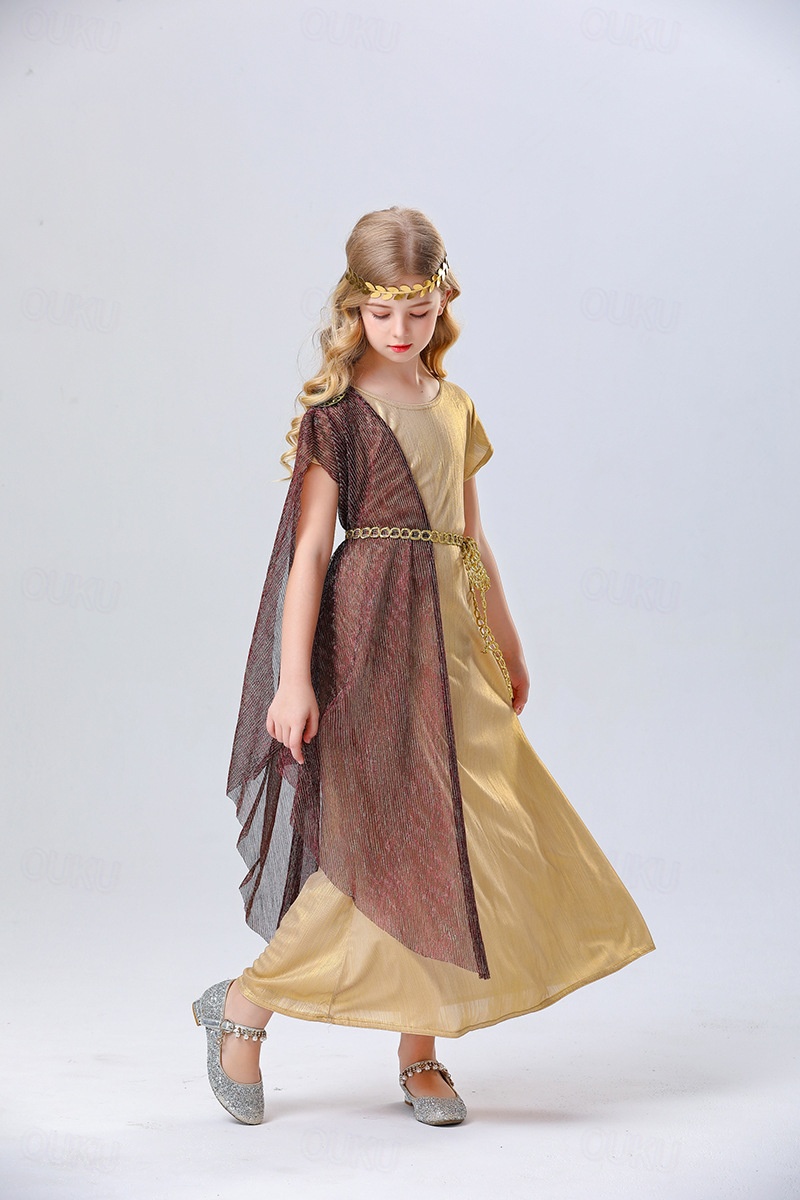 Greek Goddess Carnival Cosplay Costume Robe Carnival Costume Vintage  Inspired Kid's Girls' Carnival Masquerade Party Masquerade Easy Carnival Costume  Dress Up 2026 - CAD $70.99