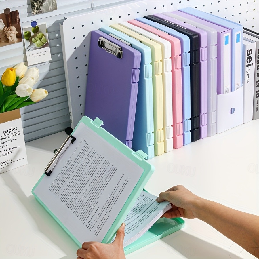 Large Capacity A4 File Folder Storage Box with Plate Clip Test