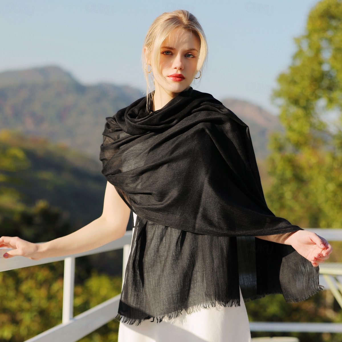 Pashmina Shawl Party Wraps Evening Dress Bridesmaid Long Cotton Scarves for  Wedding 2026 - CAD $42.99