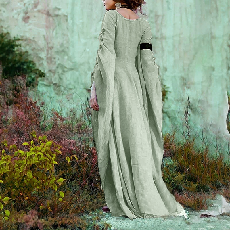 green emerald velvet dress Renaissance Medieval Peasant Dress Up Pirate Faire Celtic Blouse