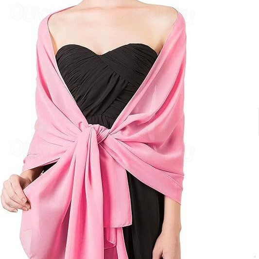 Womens Shawl Party Wraps Evening Dress Bridesmaid Long Scarves for Wedding  Lightweight Chiffon Translucent 2026 - US $27.99