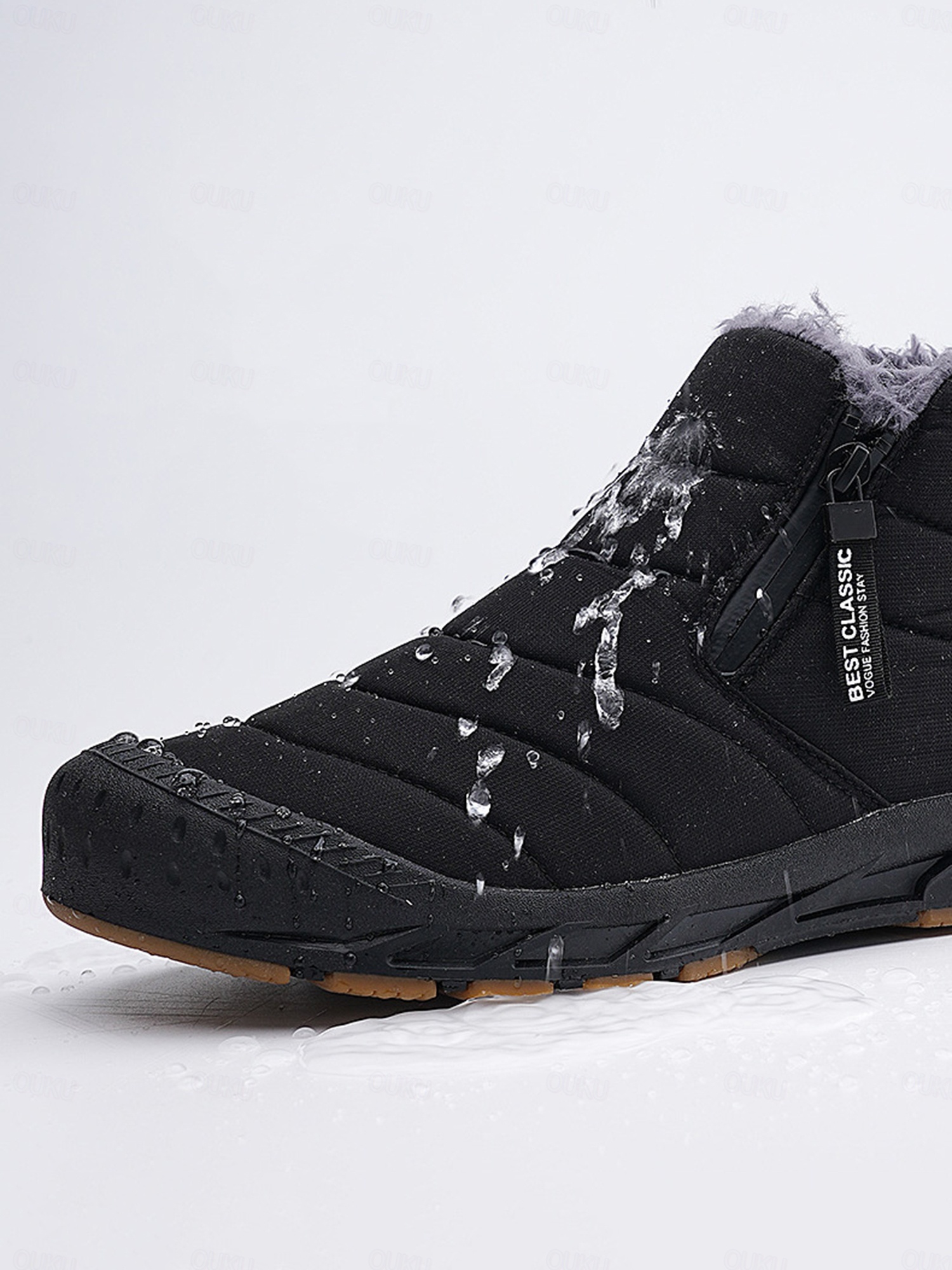 Women's & Men's Winter Snow Boots - Fur Lined Ankle Booties, Water-Resistant, Anti-Slip Rubber Sole For Outdoor Activities - View #9
