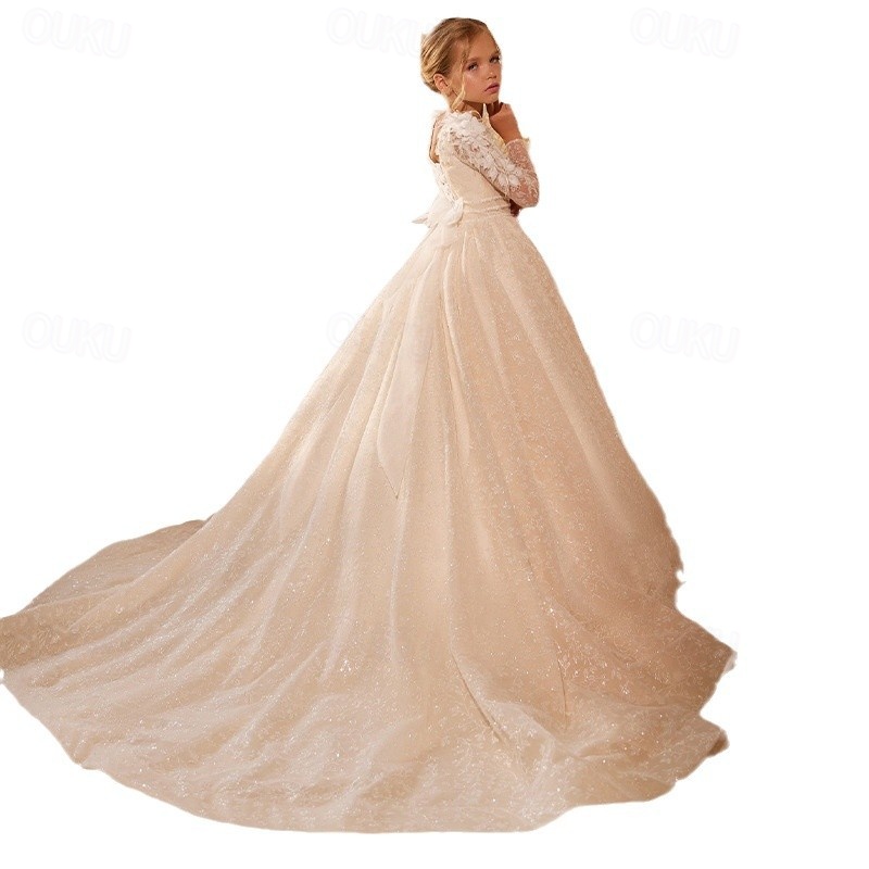 Flower Girl Dress Girls' First Communion Dress Party Dress Wedding Party  Princess Sweet Christmas Carnival Ruched Solid Color Strapless Crew Neck  White 4 years+ 2026 - US $100.99