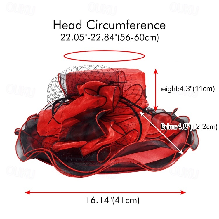 CREASED ***SAFERIN Women's Organza Church Kentucky Derby Fascinator Bridal Tea Party Wedding Hat