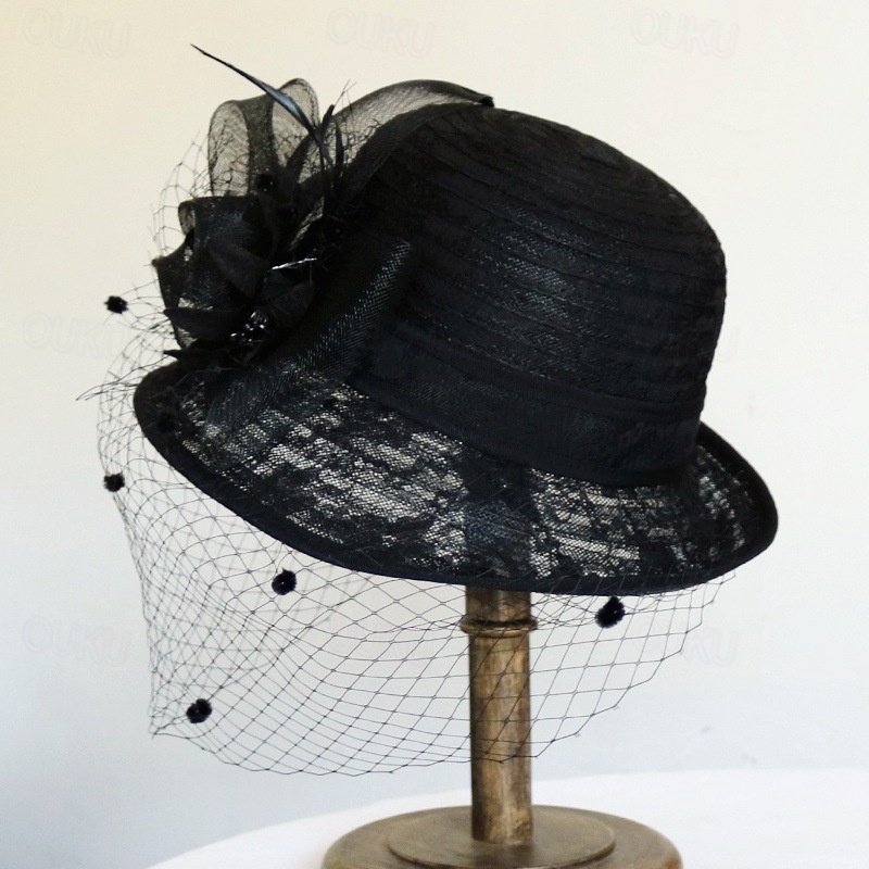 Chapeau Fedora Pliable En Feutre Pour Femme - Large Bord, Noir, Taille Unique (Tour De Tête 56-58 Cm) - 6