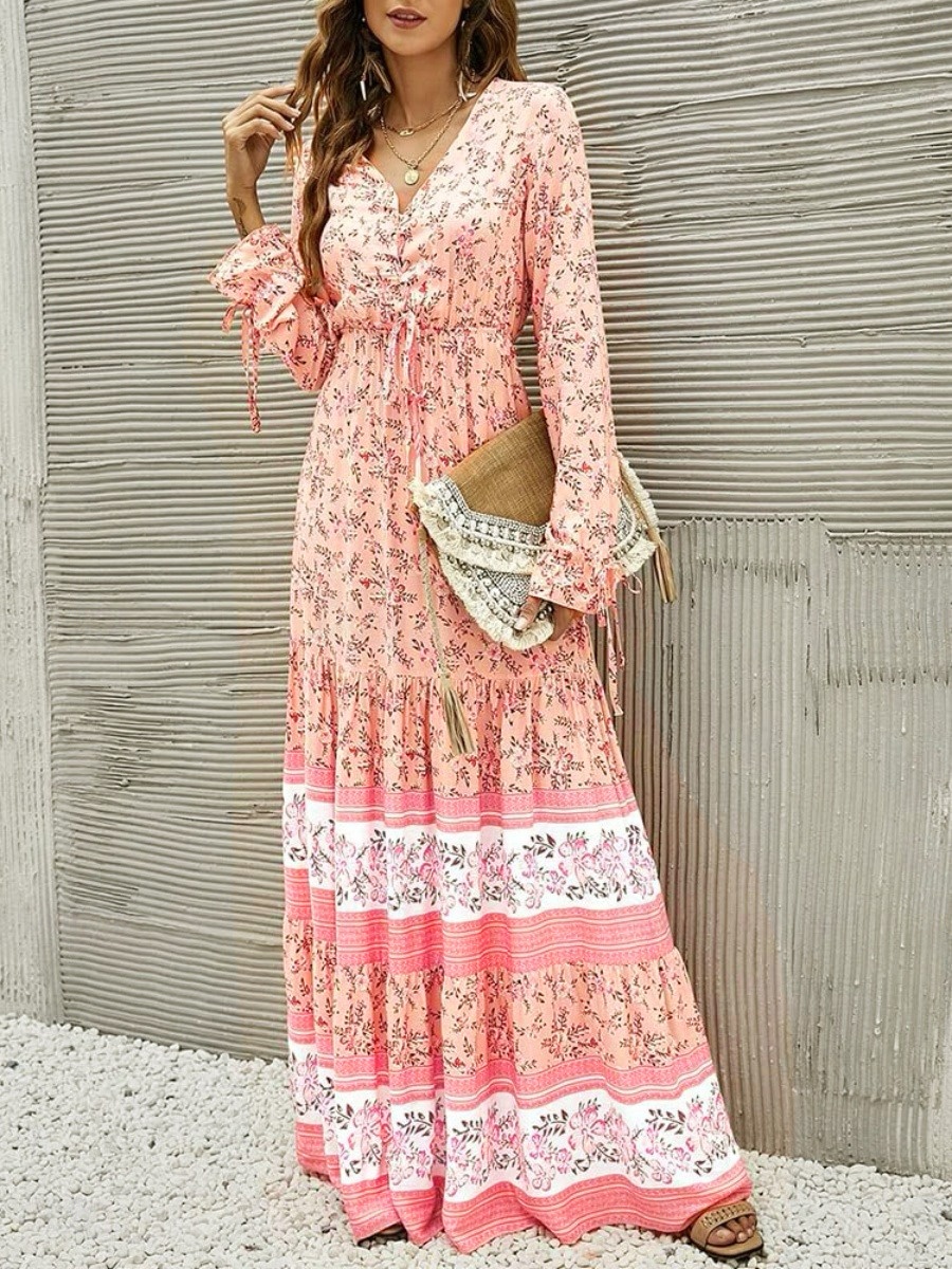 Women's Maxi Dress Casual Dress Swing Dress Long Sleeve Boho Dress A Line Dress Bohemia Casual Women's Maxi Dress Casual Dress Swing Dress Long Sleeve Boho Dress A Line Dress Bohemia Casual