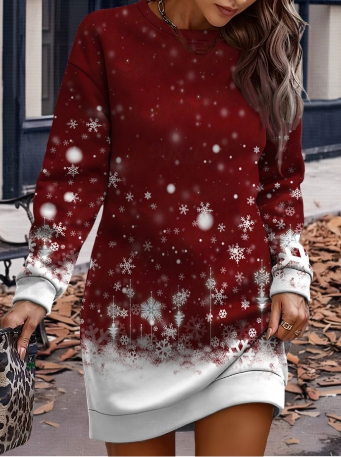 white christmas dresses SSYS The Everly Scallop Trim Puff Sleeve Shift Dress In Red Plaid main image 0