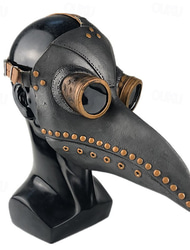 Retro Vintage Punk e gótico Steampunk Máscara Baile de Máscara Feira Ren Máscara Drogador da praga Côr Sólida Homens Mulheres Fantasia Steampunk Dia Das Bruxas Carnaval Baile de Máscaras Festa Adulto