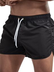 Bărbați Pantaloni Scurti Pantaloni Scurți de Înot Boxeri înot Cordon Mată Uscare rapidă Ușor Alergat Piscina Clasic Casual / Sport Negru Alb