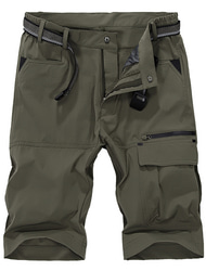Men's Hiking Shorts Hiking Cargo Shorts 5  Pockets Tactical Shorts Military Summer Outdoor 12" Ripstop Quick Dry Multi Pockets Lightweight Nylon Spandex Knee Length Zipper Pocket Elastic Waist Shorts