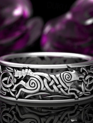 gotiska smycken, retroring, herr- och damring, norsk mytologi jätte varg fenrir försvara tempel korps amulett smycken pojkvän gåva mens viking hip hop rockring (6)