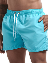 Men's Swim Shorts Swim Trunks Quick Dry Board Shorts Bathing Suit Breathable Drawstring With Pockets - Swimming Surfing Beach Water Sports Solid Colored Spring Summer