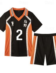 Haikyuu Sugawara Koushi Daichi Sawamura Azumane Asahi Completi Cartone animato Manga Manga Harajuku Grafica Kawaii Per Da coppia Per uomo Per donna Per adulto Ritorno a scuola Stampa a caldo