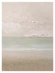 Pintura a óleo 100% feito à mão arte de parede pintada à mão em tela vertical abstrata paisagem rosa marinha moderna decoração de casa decoração lona enrolada sem moldura não esticada