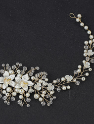 Haarkämme Blumen Kopfschmuck Aleación Hochzeit Party / Abend Hochzeit Brautkleidung Mit Imitationsperle Blume Kopfschmuck Kopfbedeckung