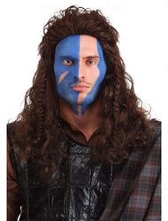 Braveheart william wallace peruca sintética cosplay peruca perucas de halloween