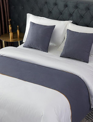 bed runner sänghalsduk, dekorativ sänghalsduk för hem hotell överkast halsdukar skydd modern solid säng löpare för fotsäng hem sängkläder dekoration