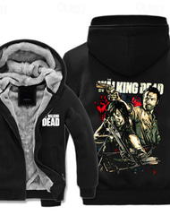 The Walking Dead Rick Grimes Hoodie Anime Outerwear Anime Graphic For Couple's Men's Women's Adults' Hot Stamping Casual Daily