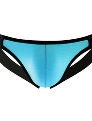 Férfi 1 csomag Szexi bugyi Jockstrap U Konvex Nejlon Tiszta szín Közepes csípő Fekete Fehér