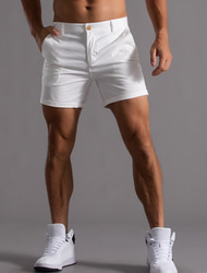 Bărbați Pantaloni Scurți Pantaloni scurti chino Bermude Pantaloni scurți de lucru Buzunar Simplu Confort Respirabil Scurt Zilnic Stilat Casual Negru Alb Micro-elastic