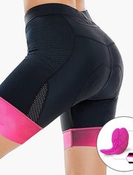 Women's Cycling Shorts Bike Padded Shorts / Chamois Bottoms Mountain Bike MTB Road Bike Cycling Sports Patchwork 3D Pad Breathable Quick Dry Moisture Wicking Black White Spandex Clothing Apparel Bike