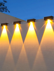 LED Solar Outdoor Lights Wall Light Fence Lights Super Bright  Patio Lights  Outdoor Lighting Waterproof Garden Light Balcony Fence Porch Home Decoration Solar Night Lamp