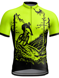 Hombre Maillot de Ciclismo Manga Corta Bicicleta Maillot Camiseta con 3 bolsillos traseros MTB Bicicleta Montaña Ciclismo Carretera Transpirable Secado rápido Dispersor de humedad Bandas Reflectantes