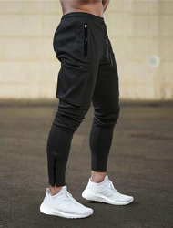 Męskie Spodnie dresowe Biegacze Uprawiający jogging Spodnie Zamek Ściągana na sznurek Elastyczny pas Kolorowy blok Komfort Oddychający Codzienny Święto Sport Moda Czarny Zieleń wojskowa