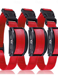 3 Stück Hundebellhalsband, Belltrainingshalsband, wasserdicht & Wiederaufladbares, automatisches Stachelhalsband mit Stoßkontrolle und Piepton & Schock für kleine, mittelgroße und große Hunde