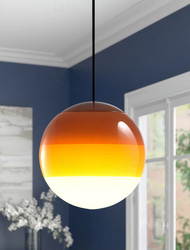 luci a sospensione a led design unico in vetro sfumato colore mini illuminazione a sospensione 15 / 25cm per luci isola cucina camera da letto 1 confezione bianco caldo 110-240v