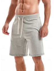 Bărbați Pantaloni scurți de sudoare Pantaloni Scurți Pantaloni scurți de antrenament Pantaloni scurți casual Buzunar Cordon Talie elastică Simplu Confort Respirabil Lungimea genunchiului Casual