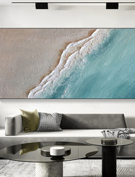ondas do mar branco pintura a óleo pintados à mão textura grande pintura de paisagem do mar pintura de decoração de casa em tela arte de moda decoração de arte de parede