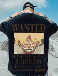 One Piece Aap D. Luffy Cosplay kostuum T-Shirt Cartoon Afdrukken Patroon Harajuku Grafisch Kawaii Voor Voor heren Dames Volwassenen Maskerade Back To School 3D afdrukken Straat Casual / Dagelijks