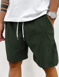 Men's Sweat Shorts Shorts Casual Shorts Drawstring Elastic Waist Plain Comfort Short Outdoor Daily Streetwear Fashion Casual Black White Micro-elastic