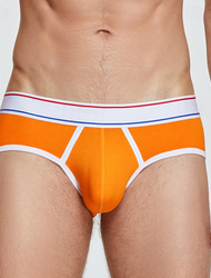 Herr 1 st Kalsong Boxershorts Lappverk 90% bomull Andningsfunktion Mjuk Bekväm Färgblock Mellanhög midja Gul Rubinrött