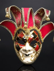 Arlequim Máscara de Carnaval Máscara veneziana Arlequim Adulto Homens Cara Completa Festa Mascarilha Carnaval de Veneza Dia Das Bruxas Carnaval Fantasia de Carnaval Fácil