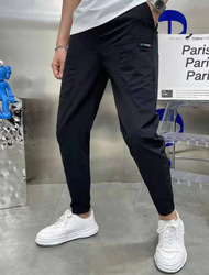 Bărbați Pantaloni Cargo Pantaloni conici Pantaloni Cordon Talie elastică Simplu Purtabil În aer liber Zilnic Camping și drumeții Modă Clasic Negru Kaki
