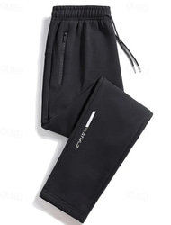 Men's Athletic Pants Jogging Pants Training Pants Pocket Elastic Waist Plain Comfort Sports Outdoor Sports Black Light Grey Micro-elastic